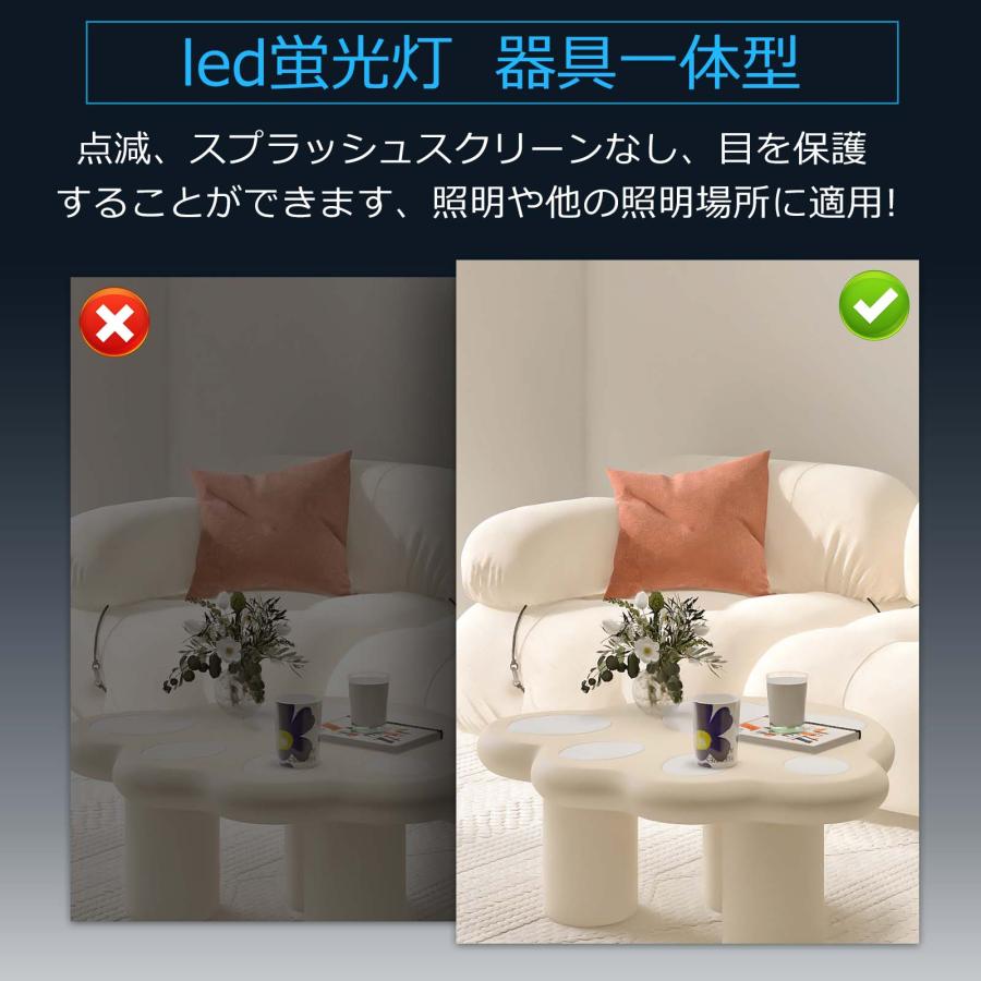 [10本セット]40W形 LED蛍光灯 器具一体型 LED蛍光灯 消費電力18W 全光束3600LM  120cm  1.5ｍ電源コード 15本連結可  低発熱 軽量 長寿命 器具一体型 工事不要の画像