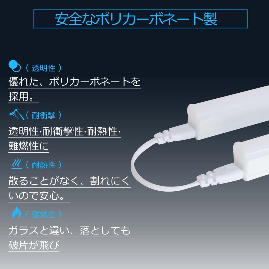 [10本セット]40W形 LED蛍光灯 器具一体型 LED蛍光灯 消費電力18W 全光束3600LM  120cm  1.5ｍ電源コード 15本連結可  低発熱 軽量 長寿命 器具一体型 工事不要の画像