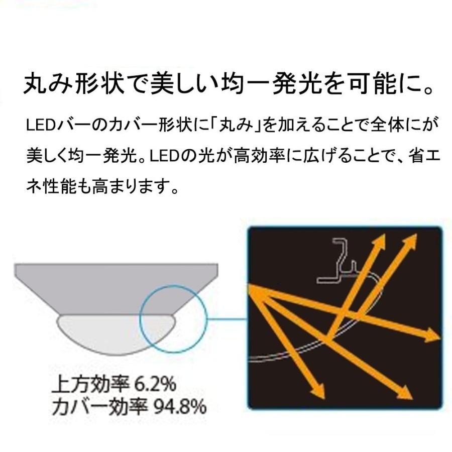 5本 天井直付 LEDベースライト【昼白色5000K】LED逆富士40W型2灯式相当 器具一体型 50W 8000LM  LED蛍光灯器具  逆富士発光部交換可能 逆富士形の画像