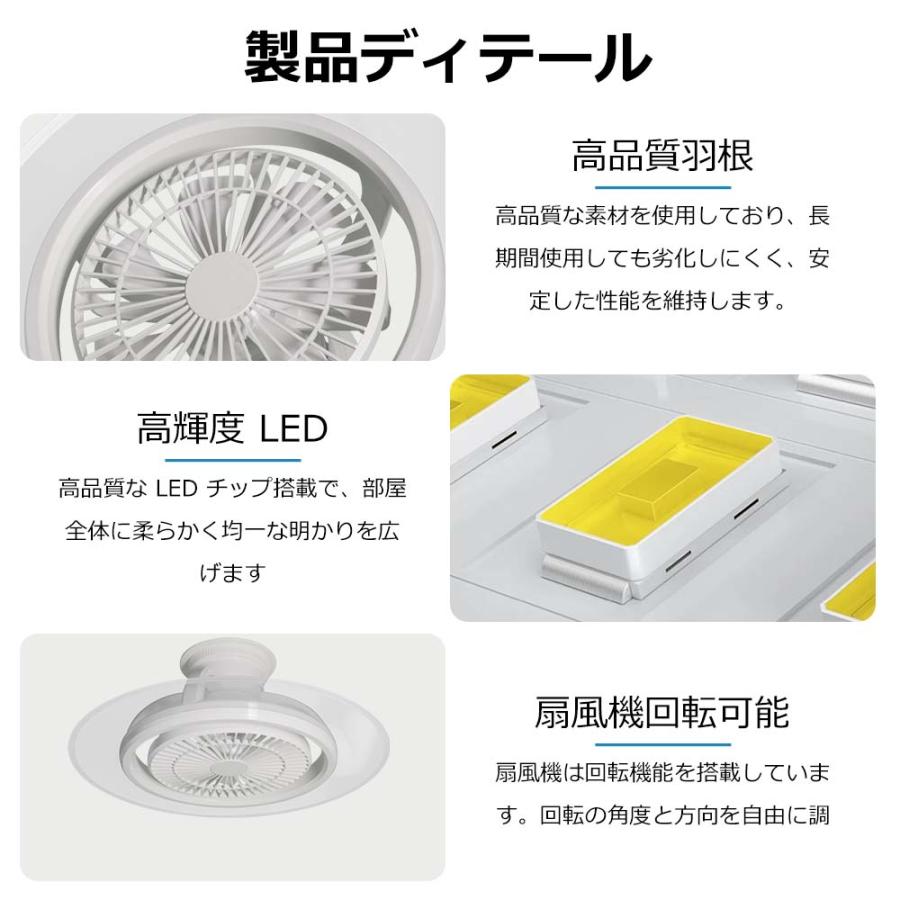 LEDライト シーリングファン 自動首振り 12畳 14畳 10000lm 風量調節