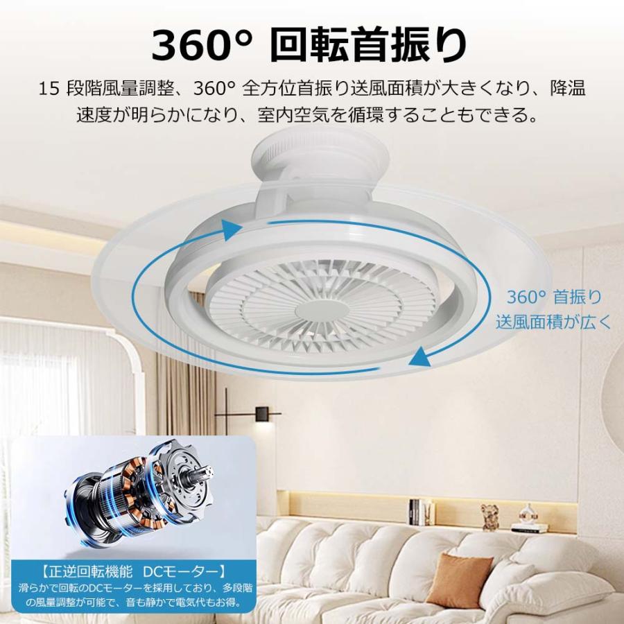 LEDライト シーリングファン 自動首振り 12畳 14畳 10000lm 風量調節