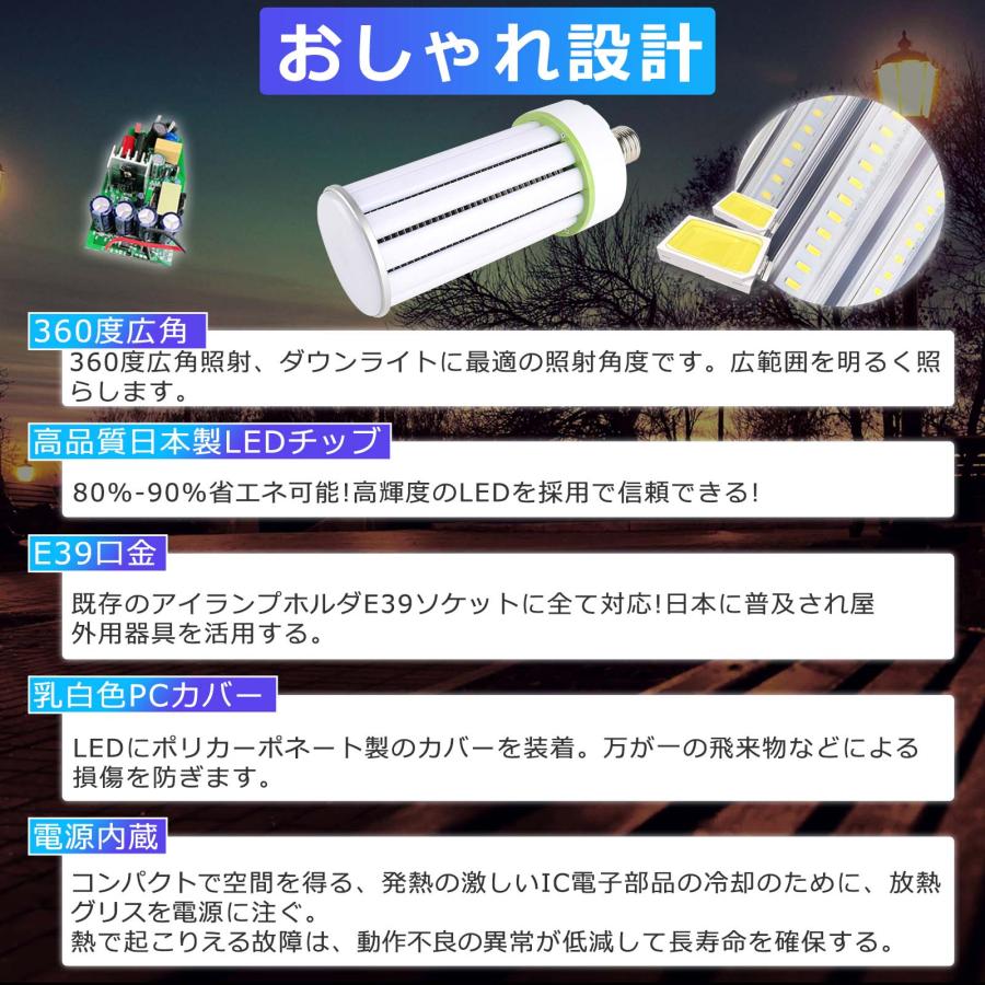 10本セット LEDコーンライト100W 超軽量 e39 1000W水銀灯相当 HF1000X