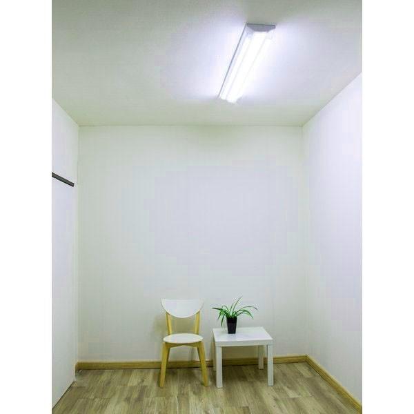 5本 天井直付 LEDベースライト【昼白色5000K】LED逆富士40W型2灯式相当 器具一体型 50W 8000LM  LED蛍光灯器具  逆富士発光部交換可能 逆富士形の画像