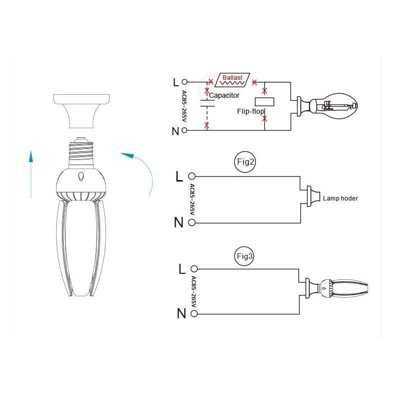 4個入り 水銀灯 水銀灯からledへ交換 水銀灯交換用 水銀灯400W 相当 明るい9600LM E39口金 60W 水銀灯hf400x LED水銀ランプ ハロゲン電球  倉庫 工場 色選択の画像