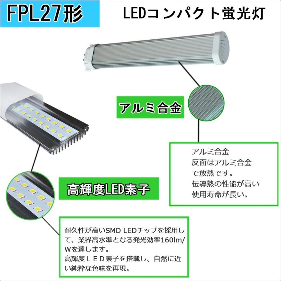 FPL27W形 LEDコンパクト形蛍光灯 FHP23W形 hfツイン 代替用LED蛍光灯