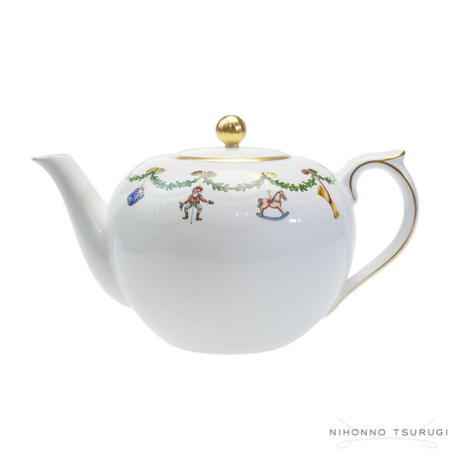 ロイヤルコペンハーゲン スターフルーテッド クリスマス ティーポット