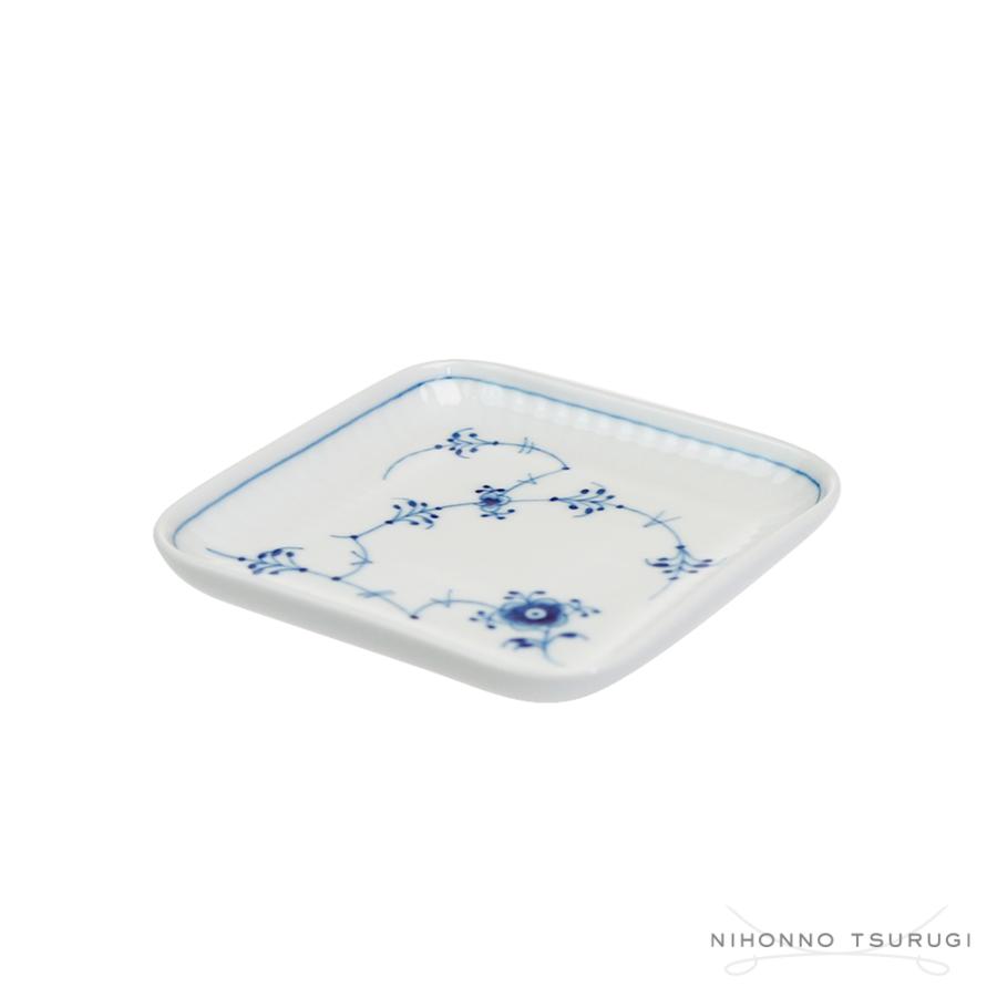 ロイヤルコペンハーゲン ブルーフルーテッド　スクエアディッシュ　プレート ブルーフルーテッド プレイン スクエアディッシュ 20cm|ロイヤル