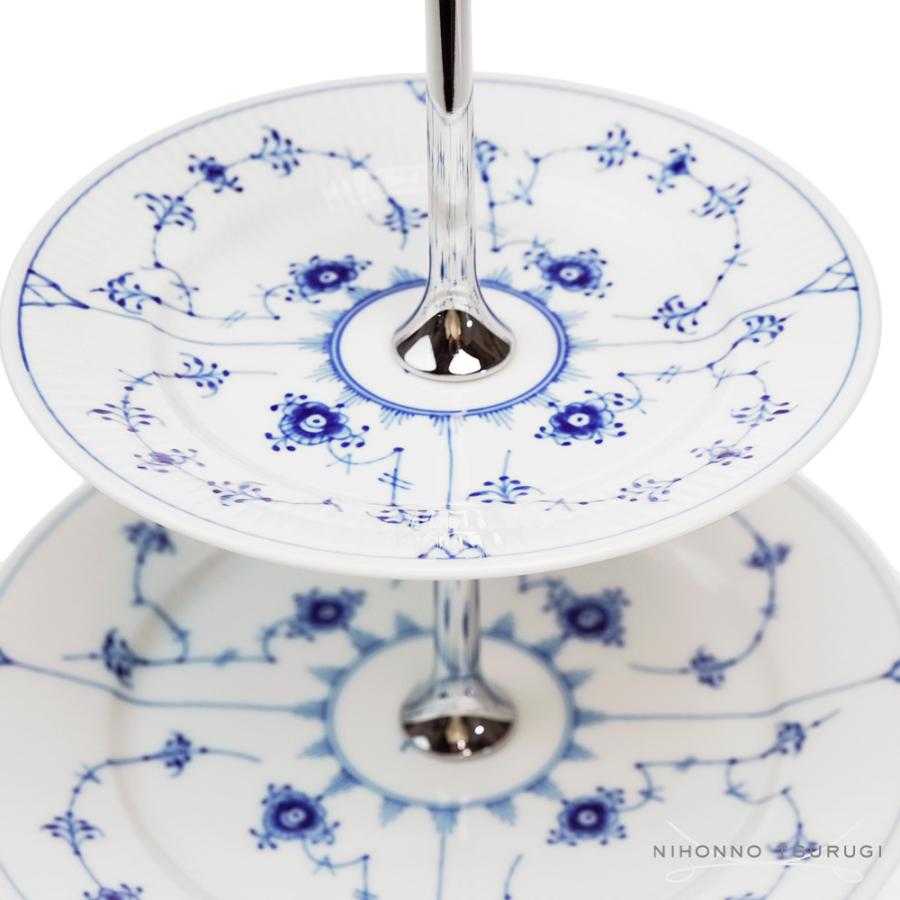 ロイヤルコペンハーゲン　ケーキスタンド ブルーフルーテッド メガ デザートスタンド 3段|ロイヤル