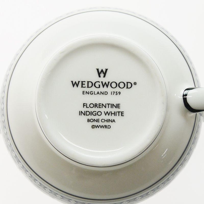 ウェッジウッドフロレンティーン インディゴ ホワイト クリーマー [S  