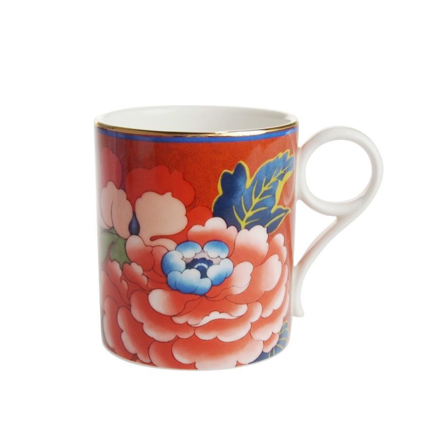 ウェッジウッド (WEDGWOOD) ペオニア ブラッシュ マグカップ レッド