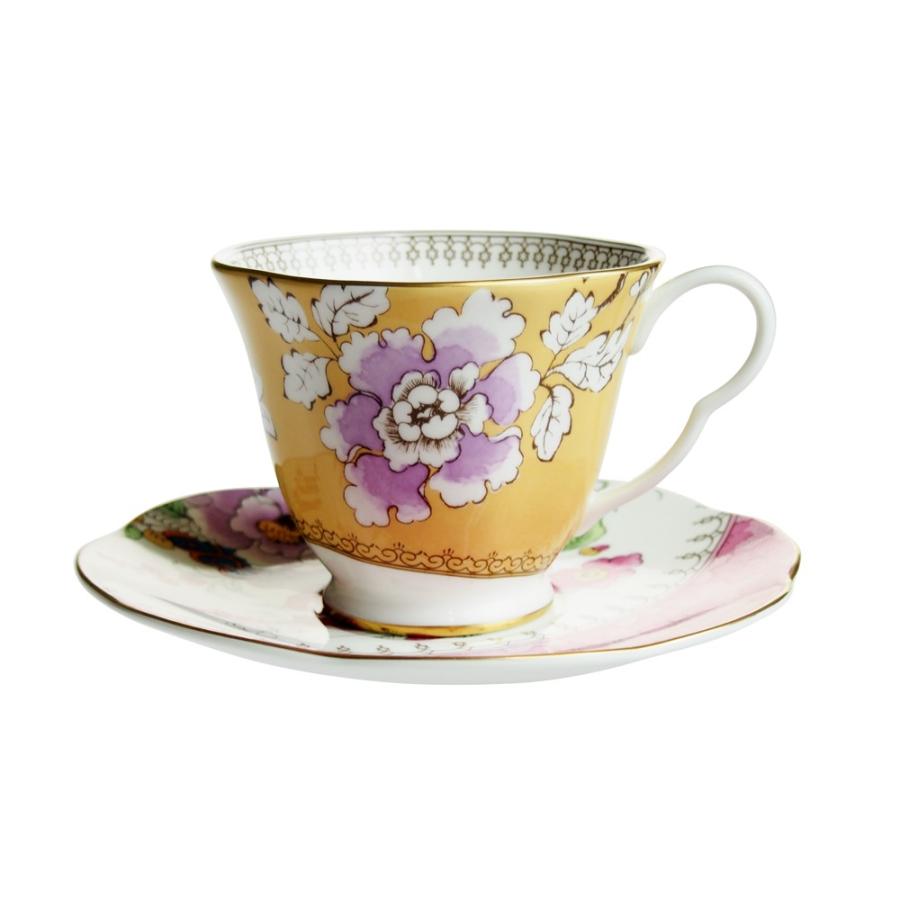 ウェッジウッド (WEDGWOOD) バタフライブルーム ティーカップ＆ソーサー イエロー