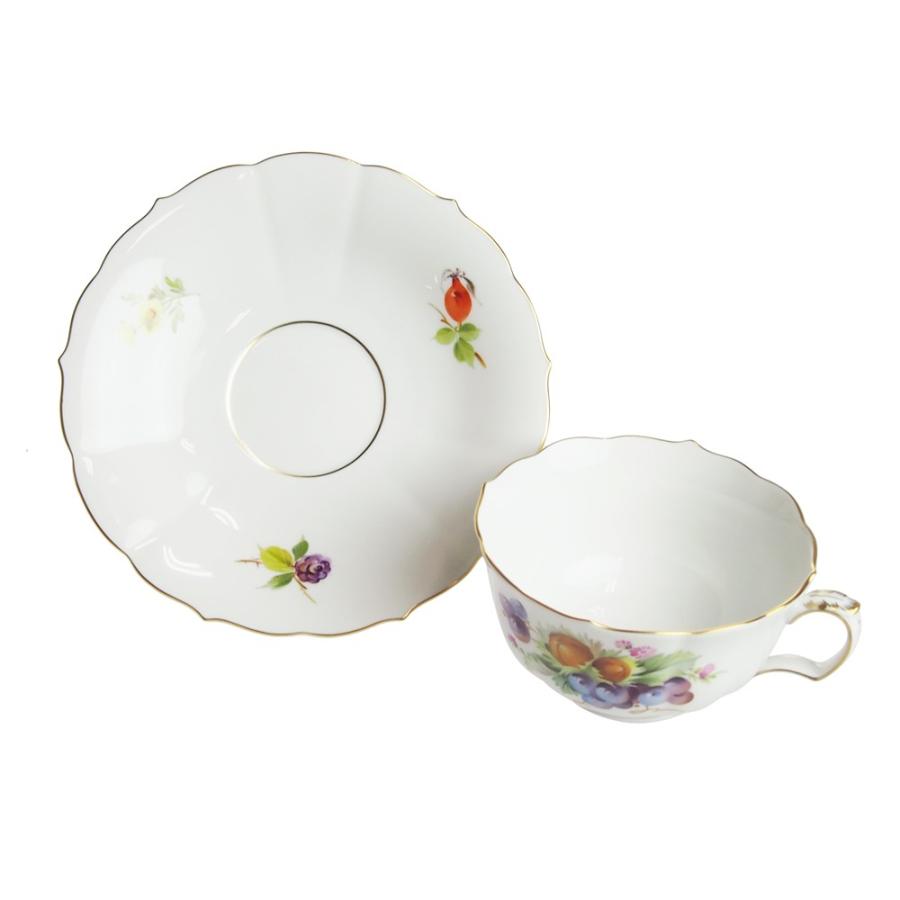 マイセン (Meissen) フルーツ ティーカップ&ソーサー 240210 マイセン (Meissen) フルーツ ティーカップ&ソーサー 240210