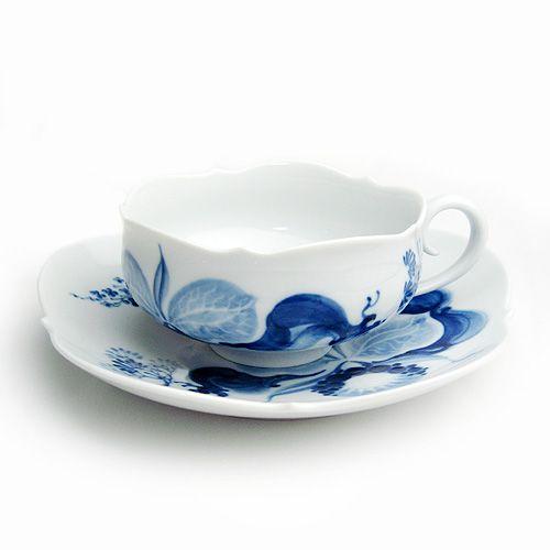美品 マイセン ブルーオーキッド ティーカップ＆ソーサー 2客セット Meissen 札幌 中央区 マイセン 並行輸入品 ブルーオーキッド ティーカップ＆ソーサー 23633