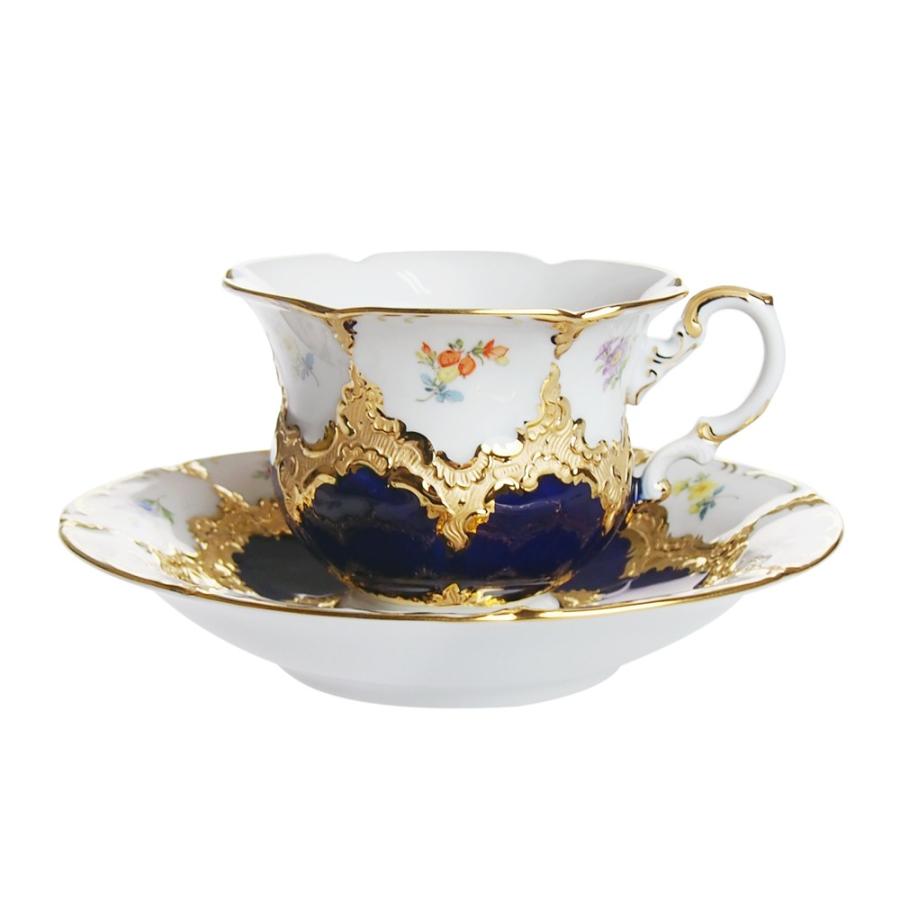 マイセン 金彩小花 ブルーゴールド コーヒーカップ&ソーサー マイセン 金彩小花 ブルーゴールド コーヒーカップ&ソーサー
