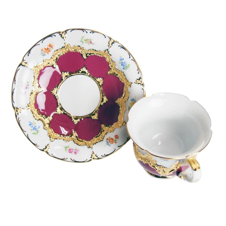 マイセン 金彩小花 パープルゴールド コーヒーカップ&ソーサー マイセン 金彩小花 パープルゴールド コーヒーカップ&ソーサー