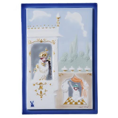 マイセン 並行輸入品 陶画 千夜一夜 塔の上の王様と王妃 930011/9P312