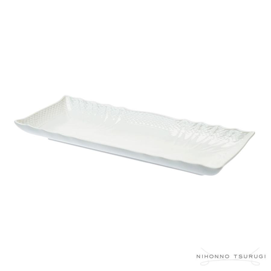 並行輸入品 ジノリ1735 ベッキオジノリホワイト 長方形皿 28cmx12cm 長角皿