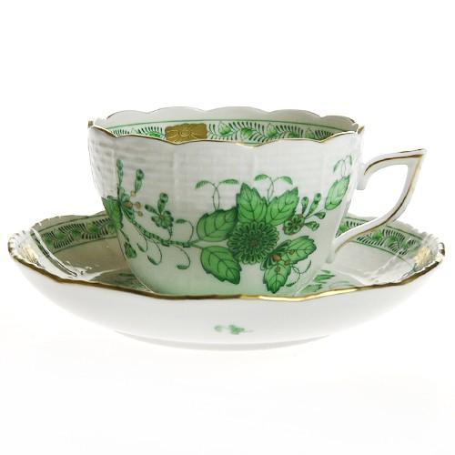 ヘレンド（HEREND） 並行輸入品 FV インドの華グリーン 兼用カップ