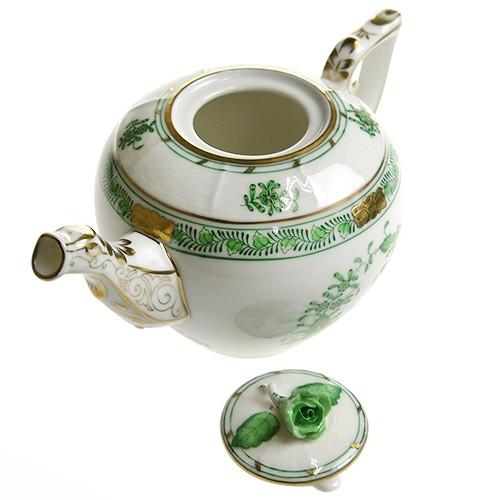 ヘレンド（HEREND） 並行輸入品 FV インドの華グリーン ティーポット 