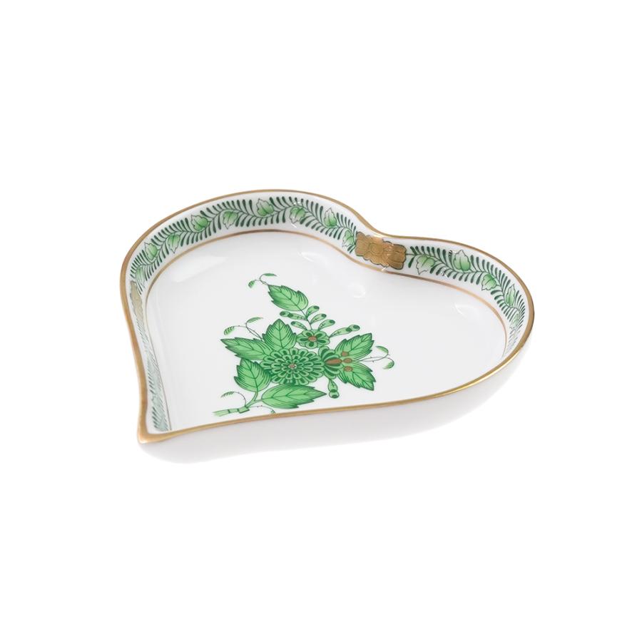 ヘレンド（HEREND） 並行輸入品 AV アポニーグリーン ハート型小皿