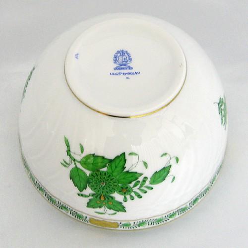 ヘレンド（HEREND） 並行輸入品 AV アポニーグリーン ボウル 1365