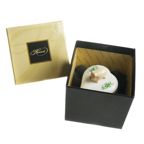 ヘレンド アポニーグリーン　ボンボン入れ ヘレンド ボンボン入れ アポニーグリーン 小物入れ(丸形) 磁器