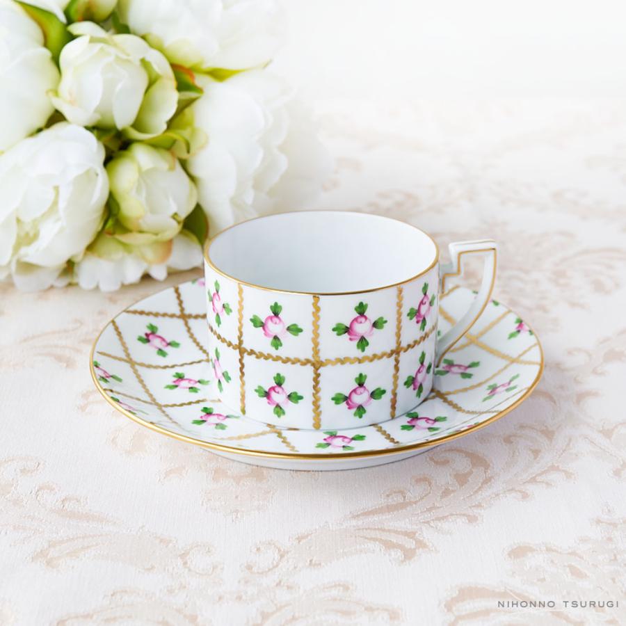 ヘレンド (HEREND) セーブル風の薔薇 ティーカップ＆ソーサー SPRO 2753