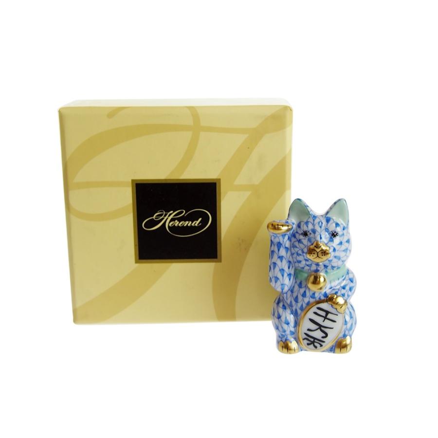 ヘレンド（HEREND） 並行輸入品 人形 VHP15579 招き猫 千万両 ブルー