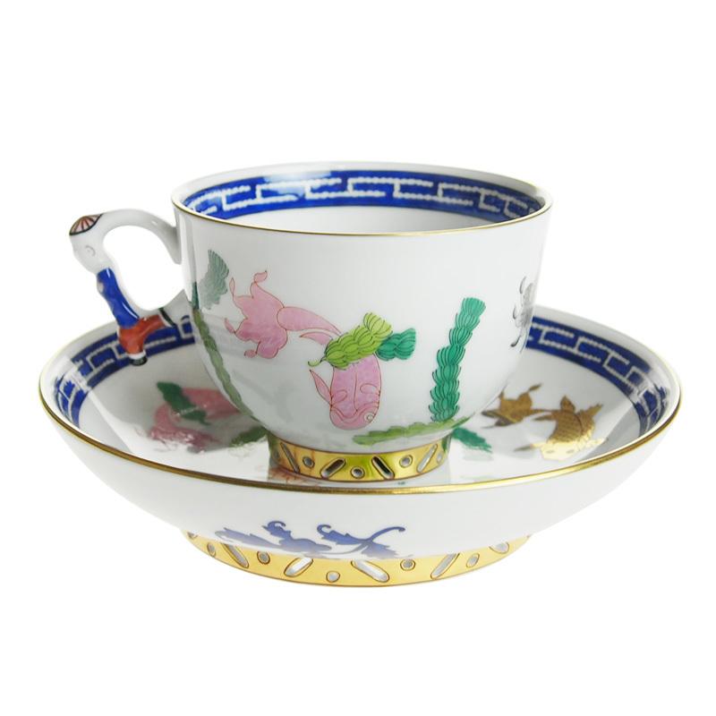 ヘレンドシノワズリ　ポワッソン　ティーポット ヘレンド シノワズリ（中国趣味）ポワッソン ポット3点セット