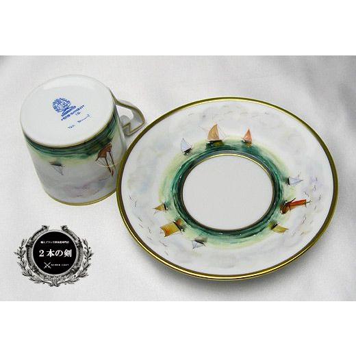 並行輸入品 ヘレンド VIT 誇り高き帆船の航海 コーヒーカップ＆ソーサー 2759の画像
