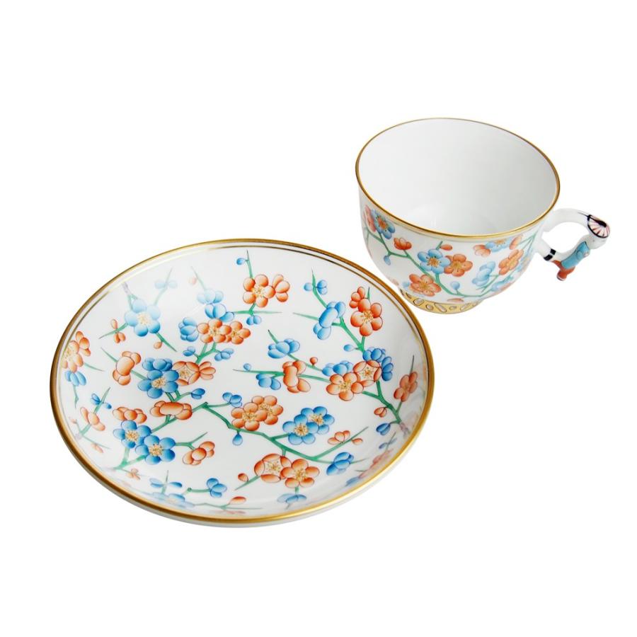 ヘレンド（HEREND） 並行輸入品 シノワズリ PFC 白地紅梅 ティーカップ
