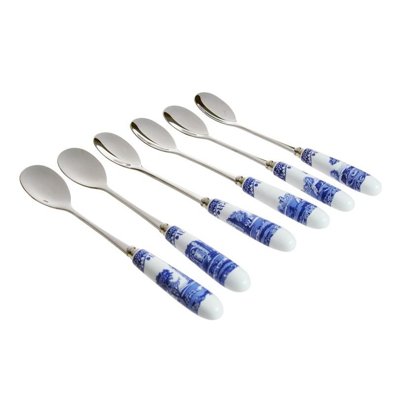 Spodeスポード ブルーイタリアン フォーク スプーンセット Spode 並行輸入品 スポード ブルーイタリアン ティースプーン6本セット