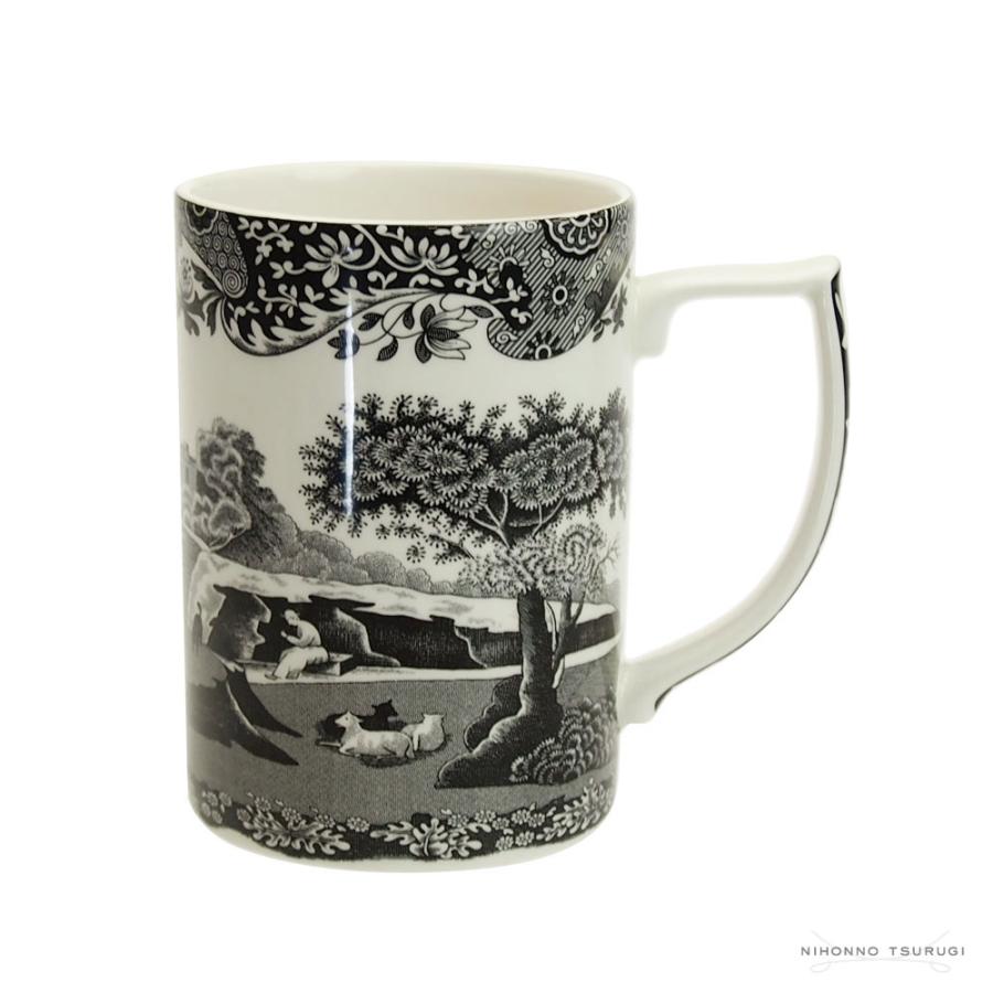 Spode 並行輸入品 スポード ブラックイタリアン マグカップ : 輸入