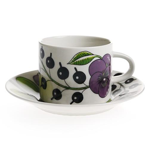 アラビア (ARABIA) パラティッシ パープル ティーカップ＆ソーサー 280ml