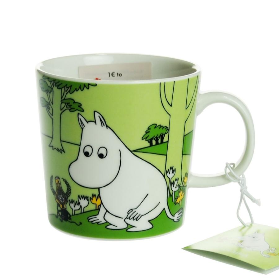 並行輸入品 アラビア ムーミン マグカップ グラスグリーン
