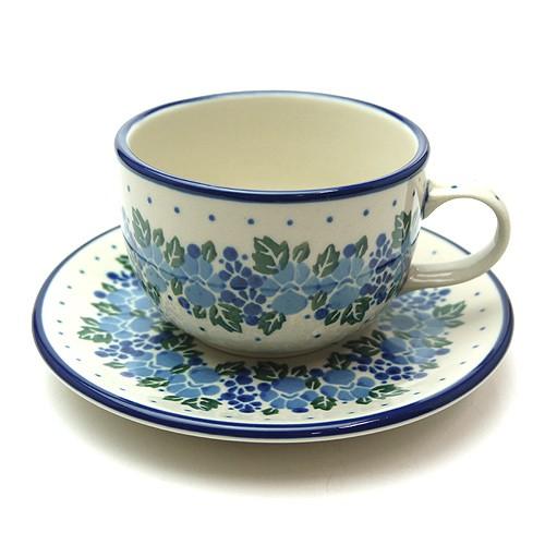 ブンツラウカステル (Bunzlau Castle)フローズンフラワー カップ＆ソーサー 1768