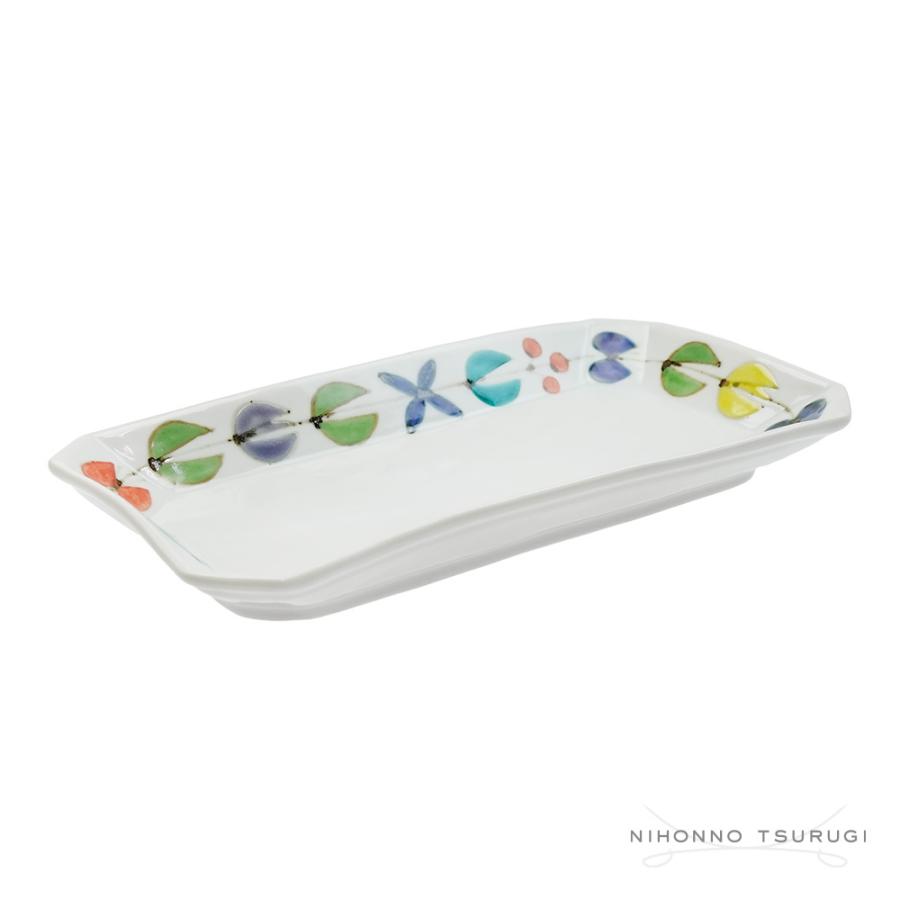 徳永遊心窯 色絵花繋ぎ 隅切長角皿（高台有） : 輸入ブランド洋食器