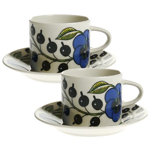 ★アラビア★ パラティッシ　コーヒー　カップ&ソーサー　2客 ARABIA 並行輸入品 アラビア パラティッシ コーヒーカップ＆ソーサー