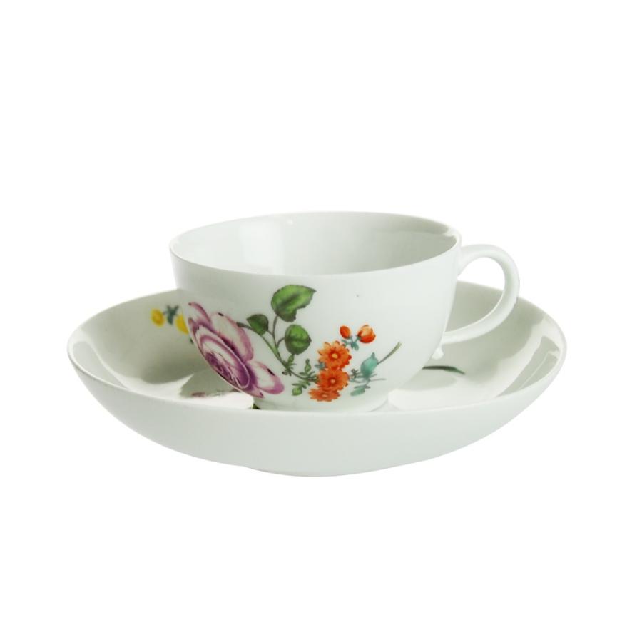 並行輸入品 アンティーク マイセン 花模様 カップ\u0026ソーサー No.21