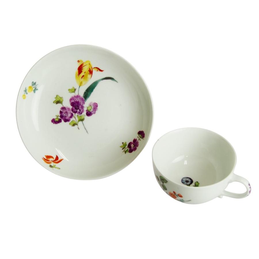 並行輸入品 アンティーク マイセン 花模様 カップ\u0026ソーサー No.21の画像