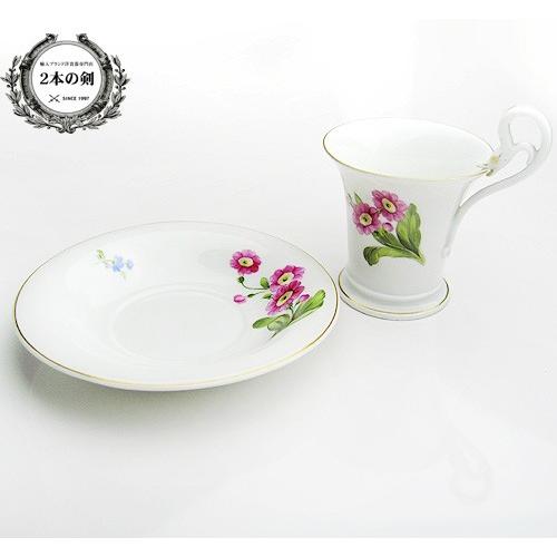 並行輸入品 マイセン アンティーク 花模様 ハイハンドルカップ＆ソーサー No.116 【19世紀後半の製造】の画像