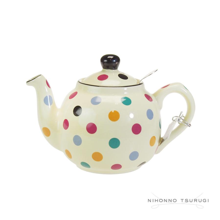 ロンドンポタリー ファームハウス ティーポット アイボリー/ドット 2cup | London Pottery | 01