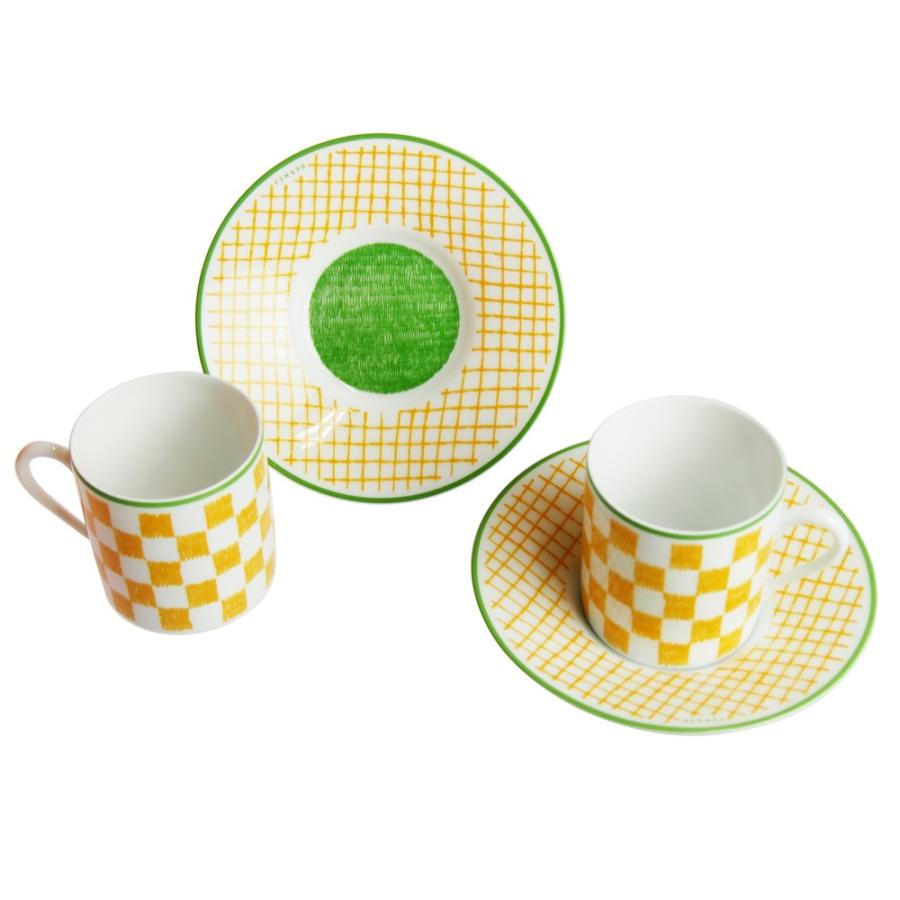 HERMES ウォーク イン ザ ガーデン コーヒーカップ＆ソーサーペア