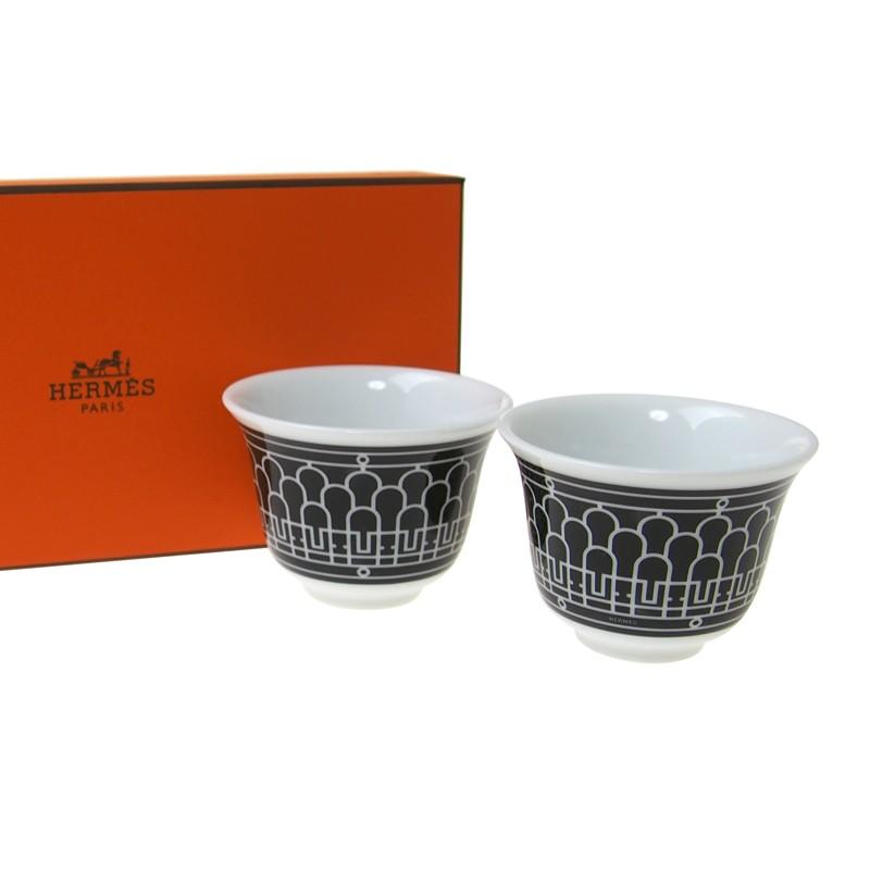HERMES エルメス H(アッシュ)デコ スモールカップ ペア #2 HERMES エルメス H(アッシュ)デコ スモールカップ ペア #2