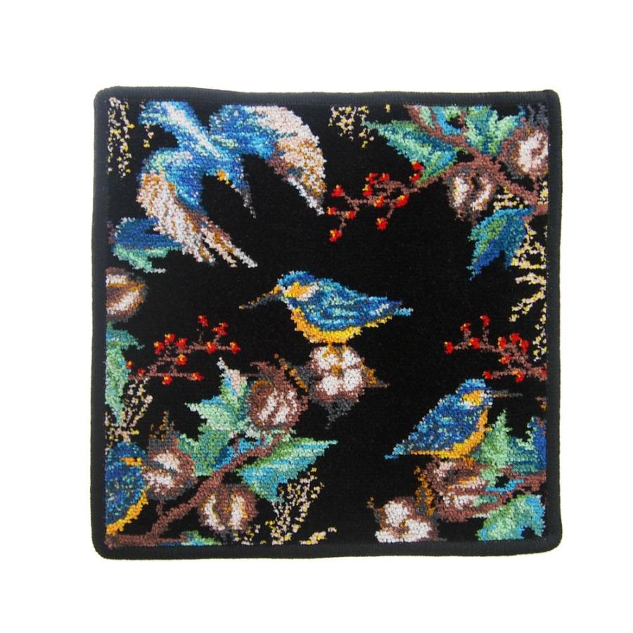 feiler（フェイラー） 並行輸入品 カワセミの家族 ハンカチ ブラック