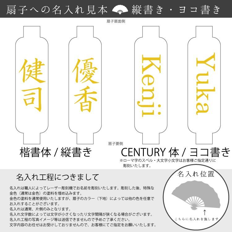 扇子 シンビジウムと蝶 青 名入れ 桐箱入 ギフト/プレゼント 名入れ無料 送料無料｜nihonsen｜04