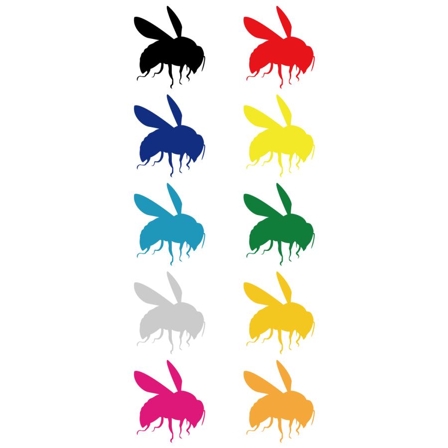 オシャレなシルエットステッカー シルエットステッカー 蜂 ハチステッカー カラー10種類 傷隠し キズかくし キズ隠 防水 シール メ5 66 ニホンセン 通販 Yahoo ショッピング