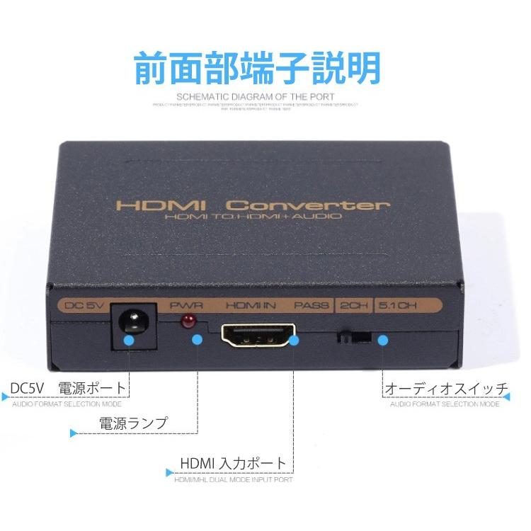 Hdmi 音声分離器 光デジタル対応2ch 5 1ch切り替え ニホンセン 通販 Yahoo ショッピング