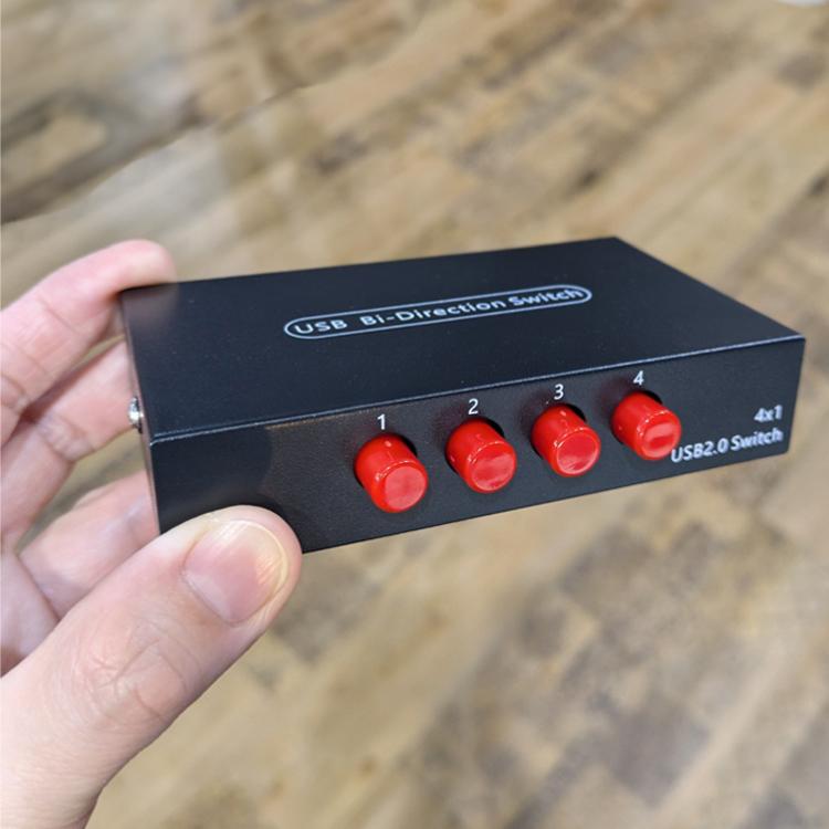 USB切替器 手動 4ポート入力1出力 USB2.0規格 4ポート スイッチ切替 動作ランプ付 分配器 USB type B to A USB切替器 手動 4ポート入力1出力 USB2.0規格 4ポート スイッチ切替 動作ランプ付 分配器 USB type B to A