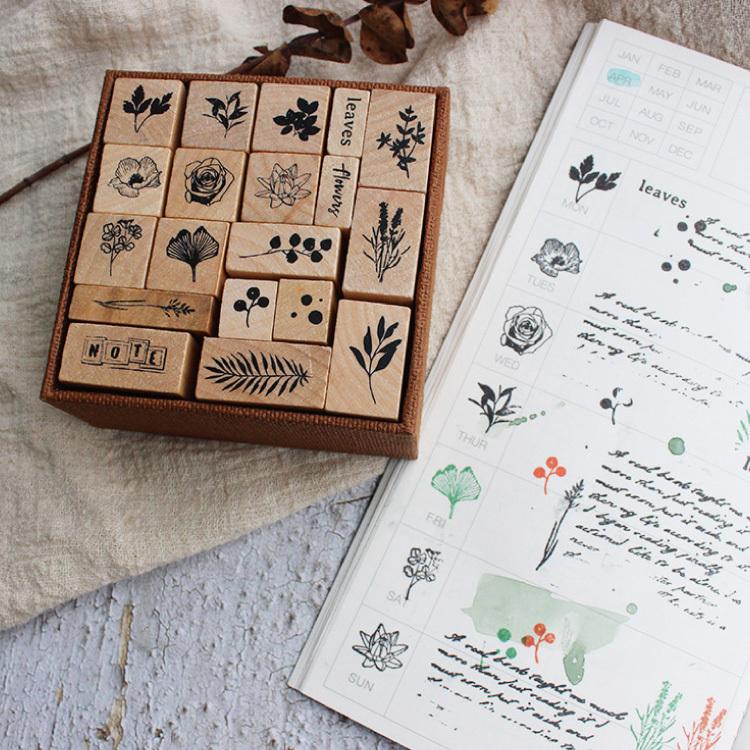 花と葉っぱのスタンプ M39m お花や木の葉モチーフのかわいいスタンプ 手帳や日記のデコレーションにぴったり ニホンセン 通販 Yahoo ショッピング